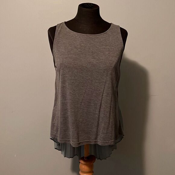 Urban Outfitters Sparkle & Fade Womens Gray high Low Hem Pleated Tank Top - Picture 1 of 9
